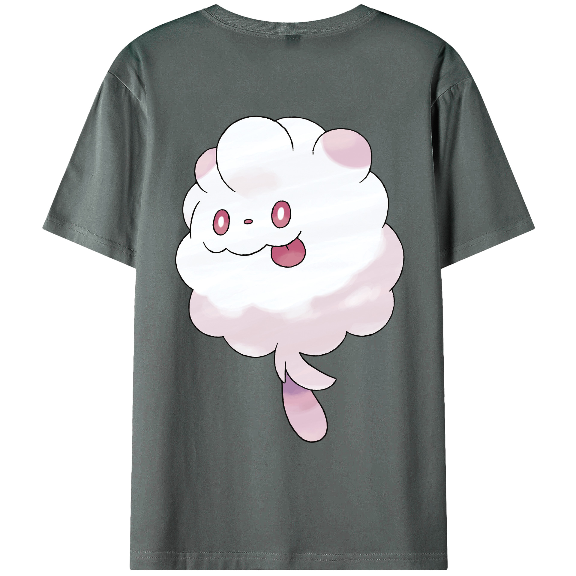 （画像用） ポケットモンスター Pokémon 綿100％ メンズ半袖Tシャツ（バックプリント） 通気性